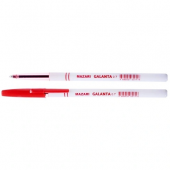 Ручка шариковая Mazari "Galanta" 0,7 мм, красная, пластиковый белый корпус